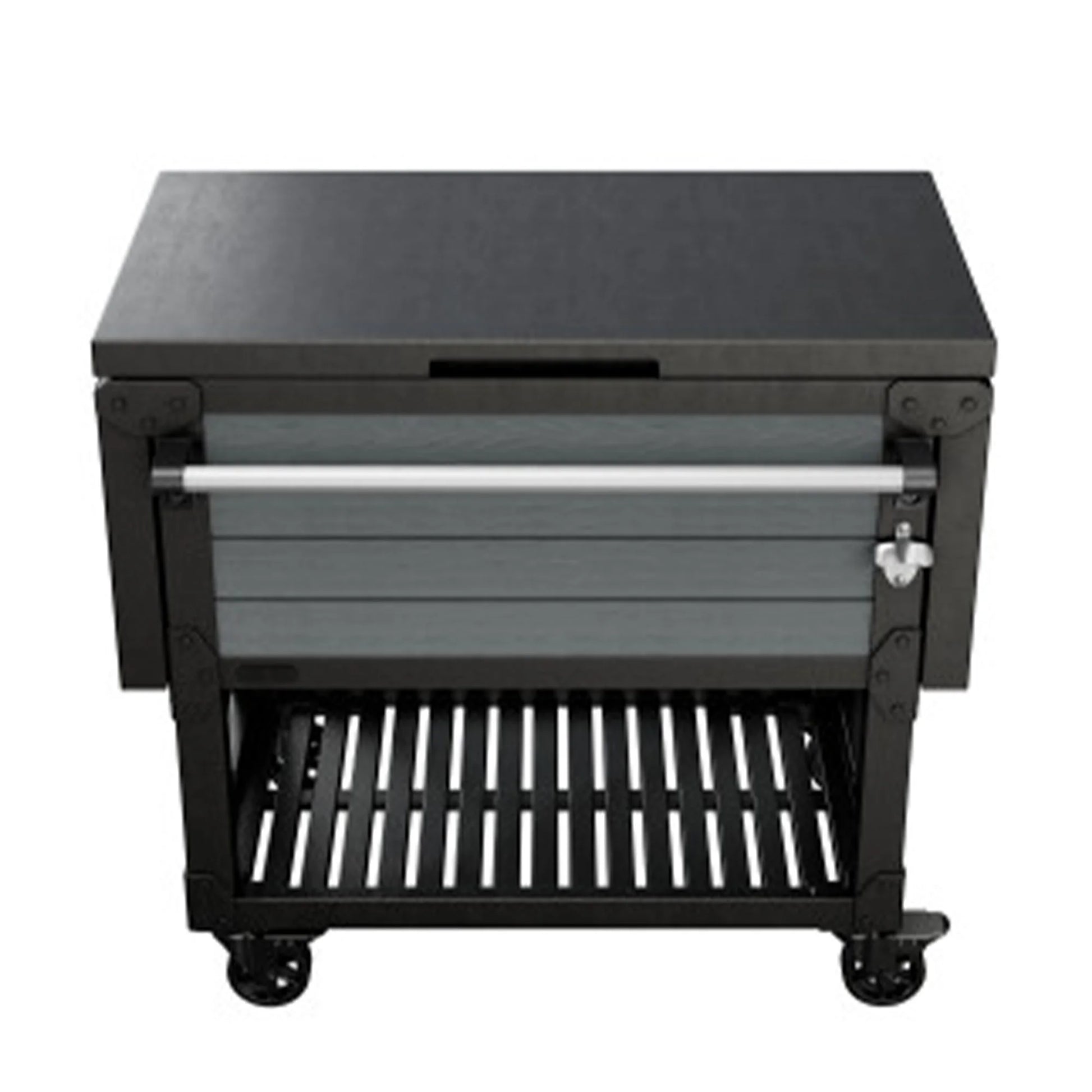 Outdoor Patio Cooler Ice Chest Insulated Beverage Bar Cart, Gray